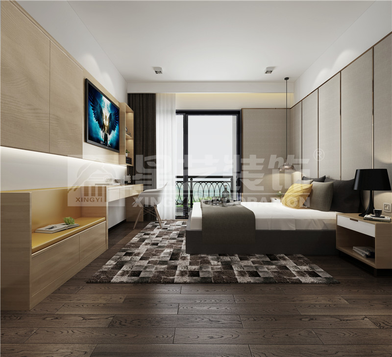 華發(fā)國賓壹號(hào)98平主臥裝修效果圖