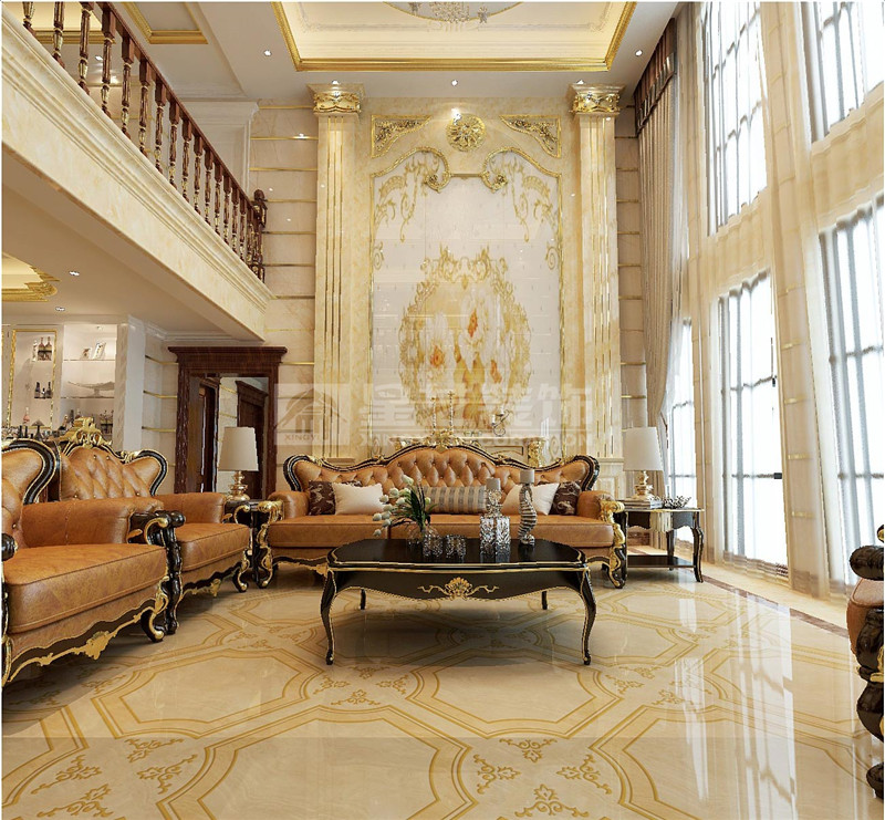 榮和大地320平歐式風格客廳裝修效果圖