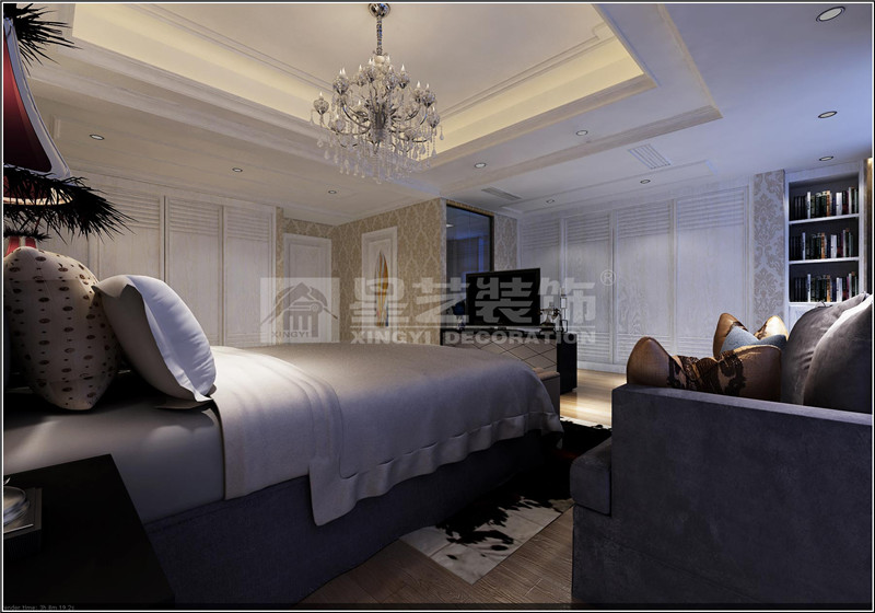 金源一品240平簡(jiǎn)歐風(fēng)格臥室裝修效果圖