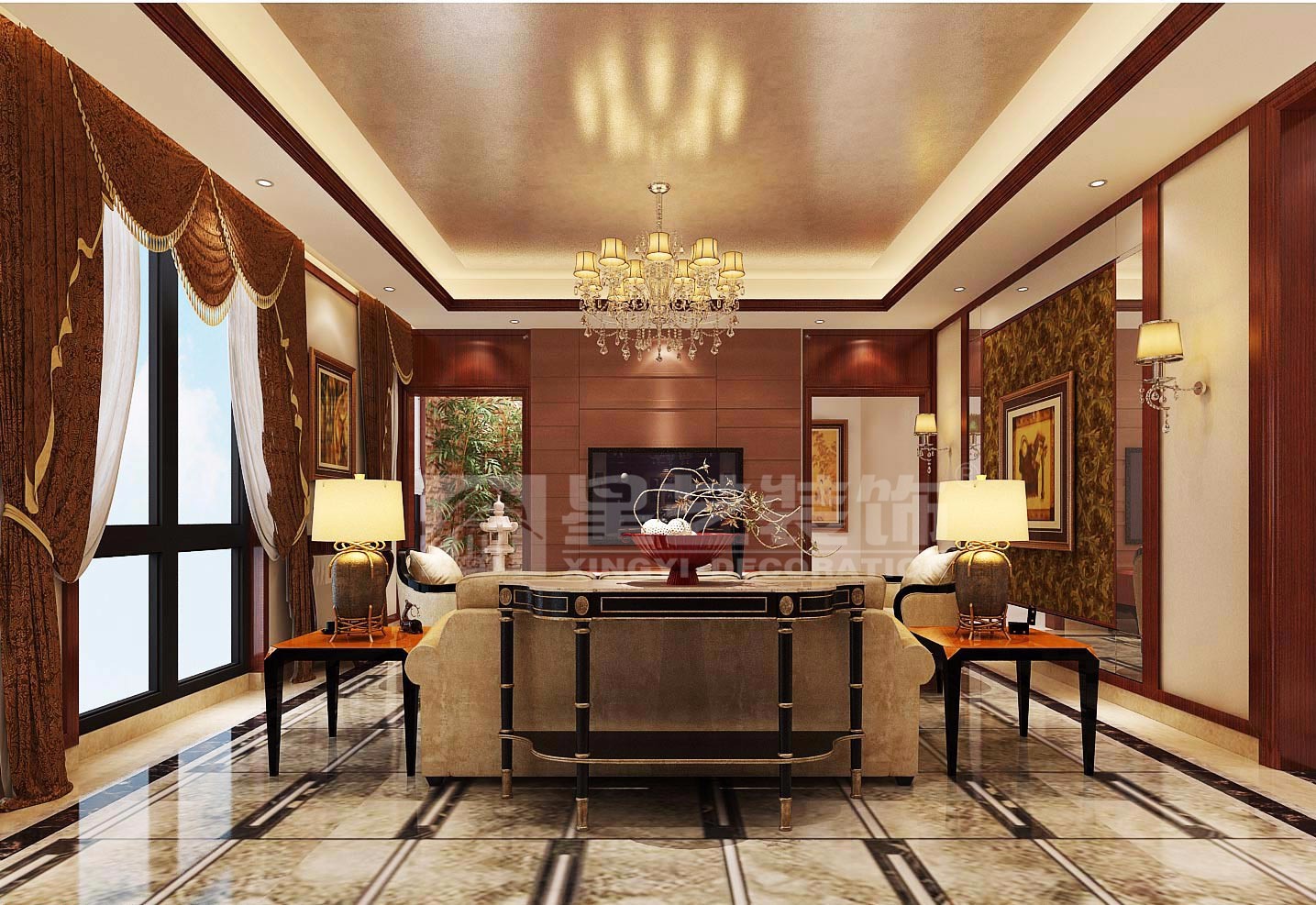 青秀萬達會所200平休閑區(qū)裝修設(shè)計效果圖