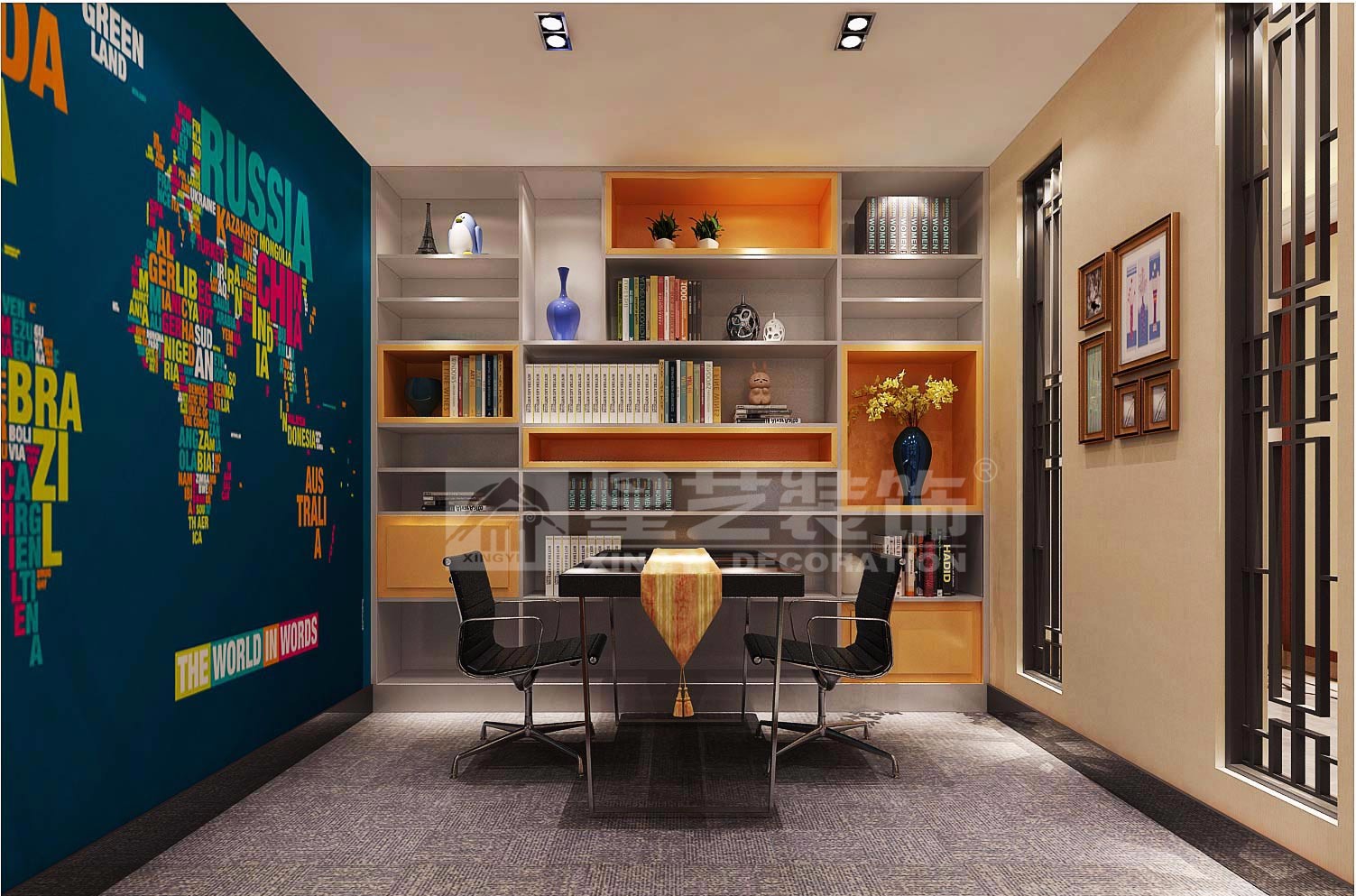 青秀萬達會所200平小孩子學(xué)習(xí)區(qū)裝修設(shè)計圖