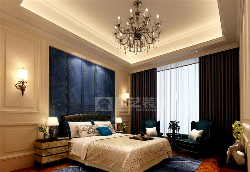 榮和公園尊府355平歐式風格臥室裝修效果圖