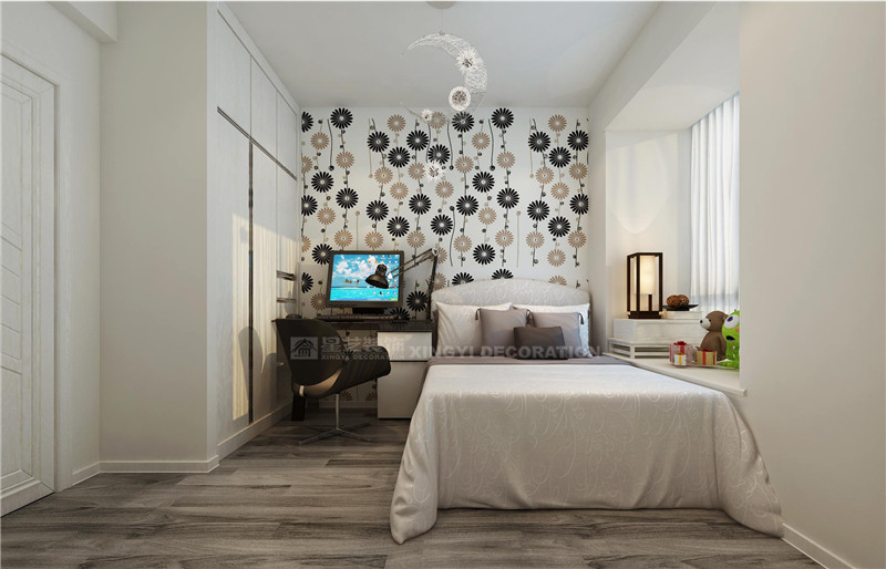 龍灘宿舍120平現(xiàn)代風格兒童房裝修效果圖