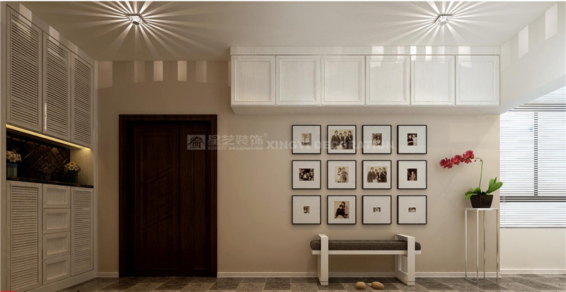 龍灘宿舍120平現(xiàn)代風格玄關(guān)裝修效果圖