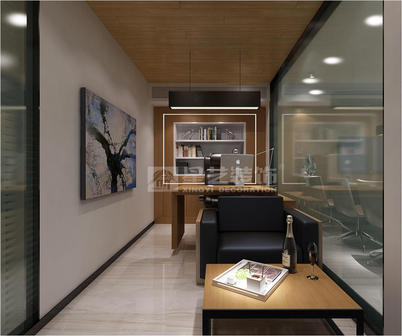 青秀萬(wàn)達(dá)銀座300平辦公室裝修設(shè)計(jì)效果圖