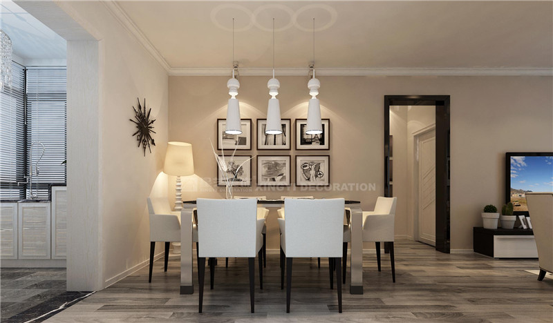 龍灘宿舍120平現(xiàn)代風格餐廳裝修效果圖