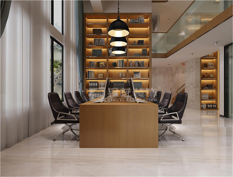 青秀萬(wàn)達(dá)銀座300平辦公室辦公區(qū)裝修設(shè)計(jì)效果圖