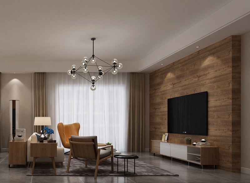 南寧裝修公司星藝裝飾北歐風格客廳射燈