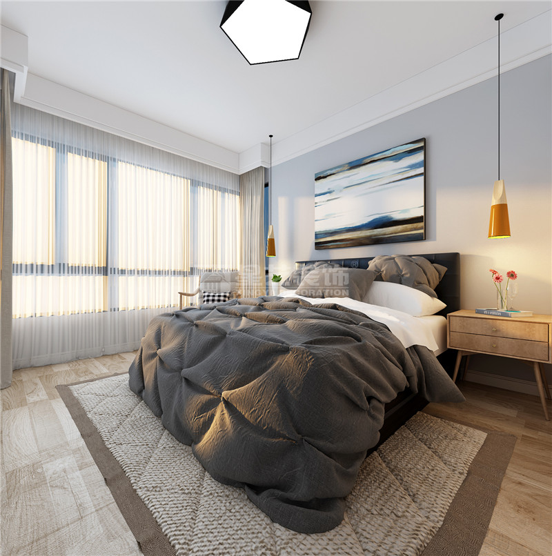 保利領繡前城110平臥室裝修效果圖