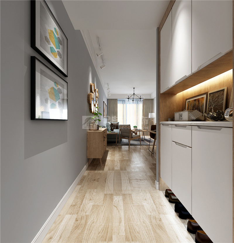 保利領繡前城110平玄關裝修效果圖