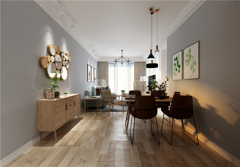 保利領繡前城110平餐廳裝修效果圖