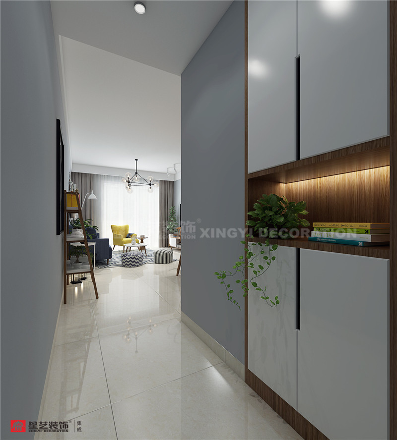 榮和千千樹(shù)94平入戶玄關(guān)裝修效果圖