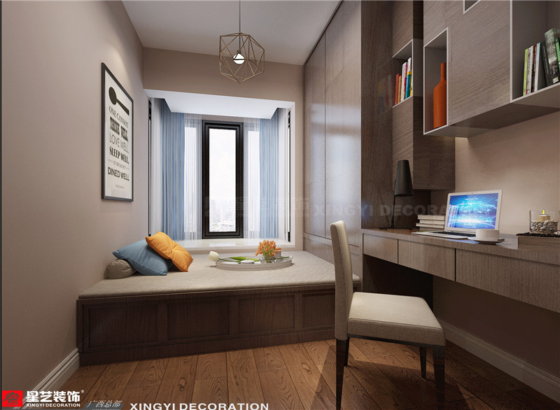 綠地中央廣場143平書房裝修效果圖