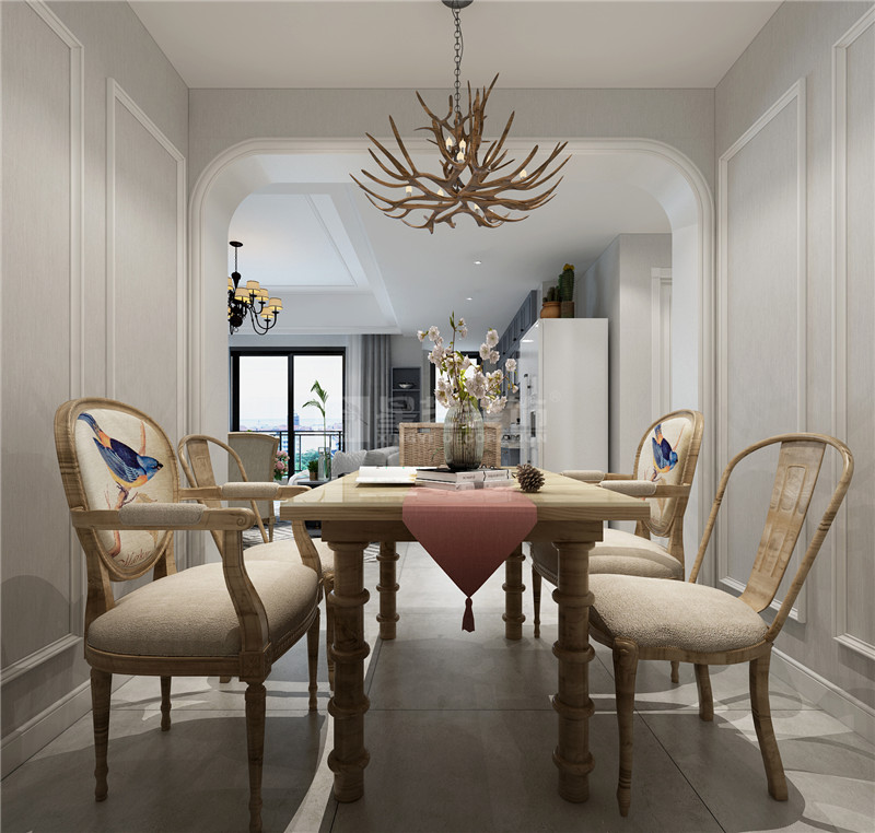 翡翠灣76平餐廳裝修效果圖