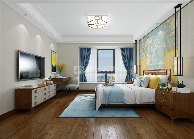 華發(fā)國賓壹號(hào)170平主臥裝修效果圖