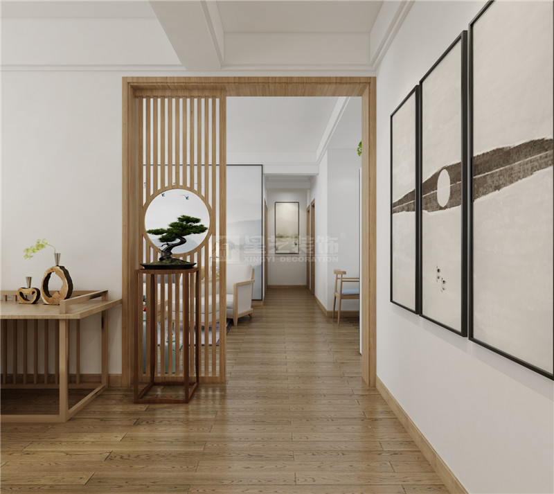 華發(fā)國賓一號125平玄關(guān)裝修效果圖