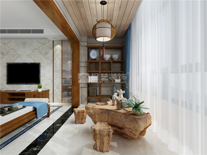 華發(fā)國賓壹號(hào)170平陽臺(tái)裝修效果圖