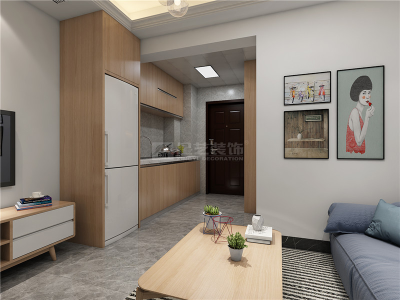 云星錢(qián)隆江南35平入戶裝修效果圖