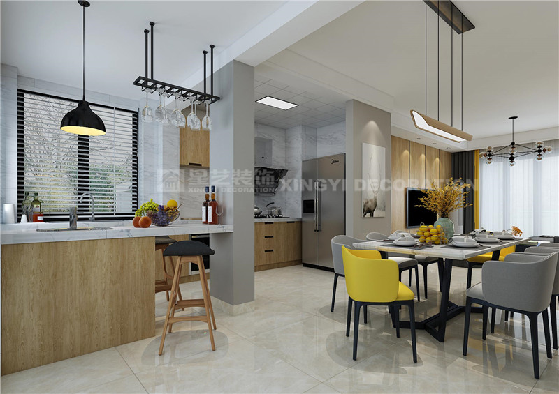 萬達(dá)茂120平餐廳裝修效果圖