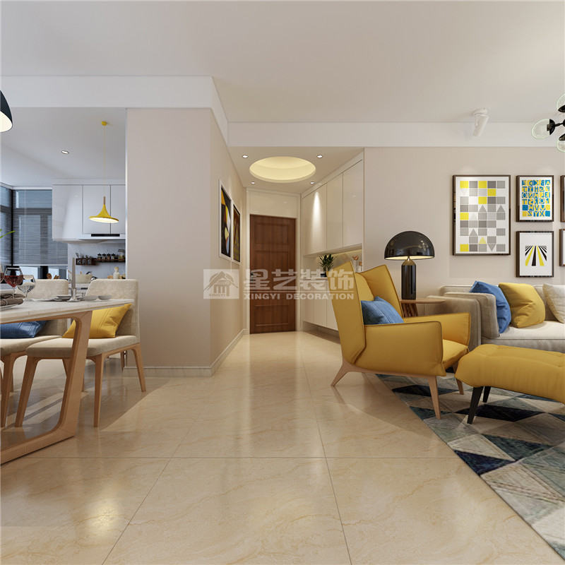 保利領(lǐng)繡前城123平入戶(hù)玄關(guān)裝修效果圖