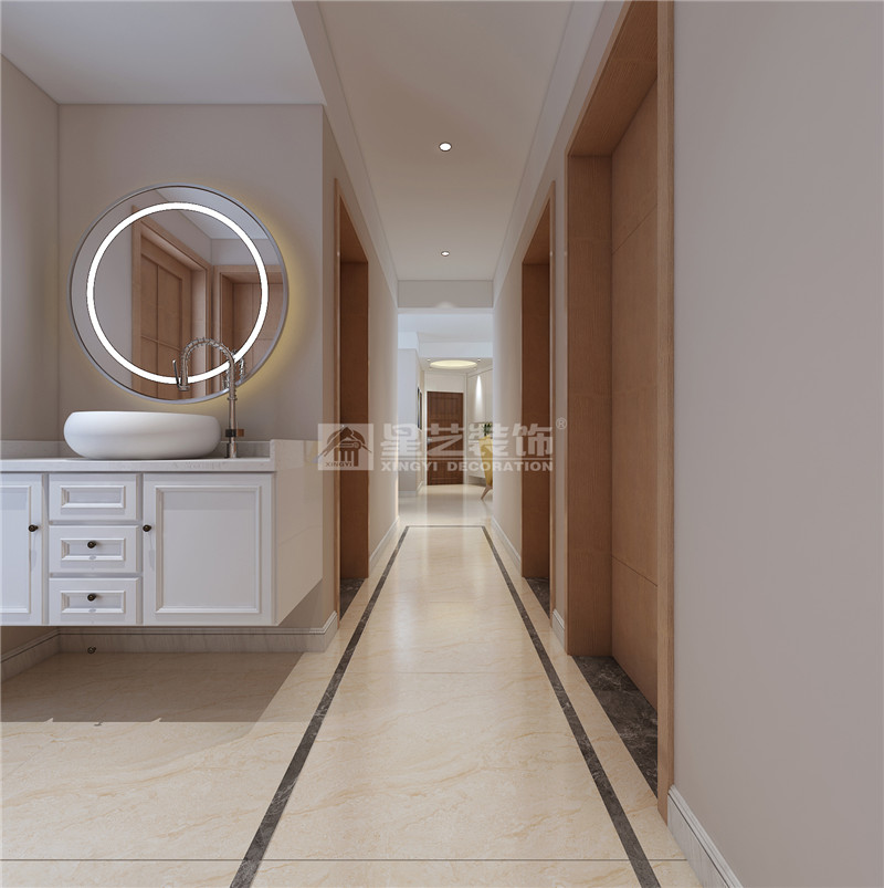 保利領(lǐng)繡前城123平過(guò)道裝修效果圖