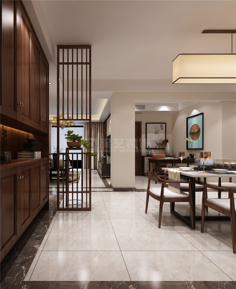 翡翠灣120平入戶玄關裝修效果圖