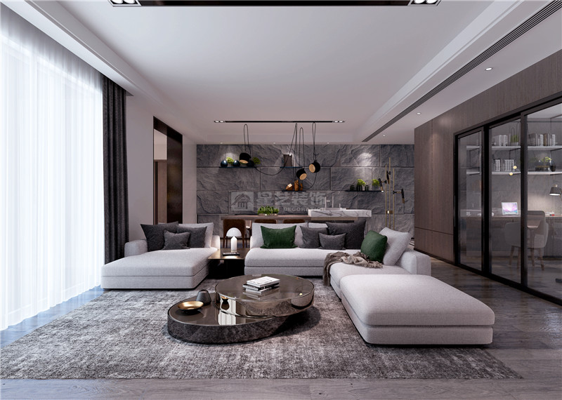 美泉1612  175平客廳裝修效果圖