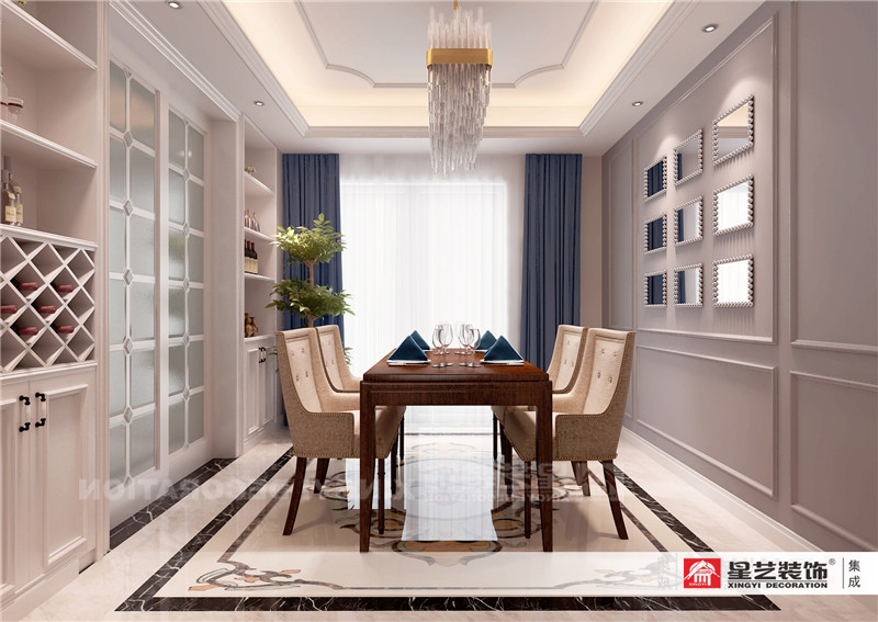 綠地中央廣場142平餐廳裝修效果圖