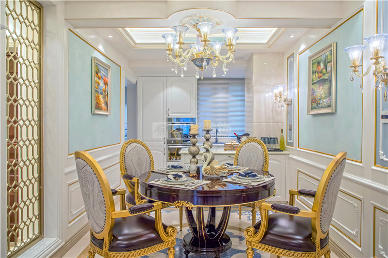 翡翠灣180平餐廳裝修實景圖