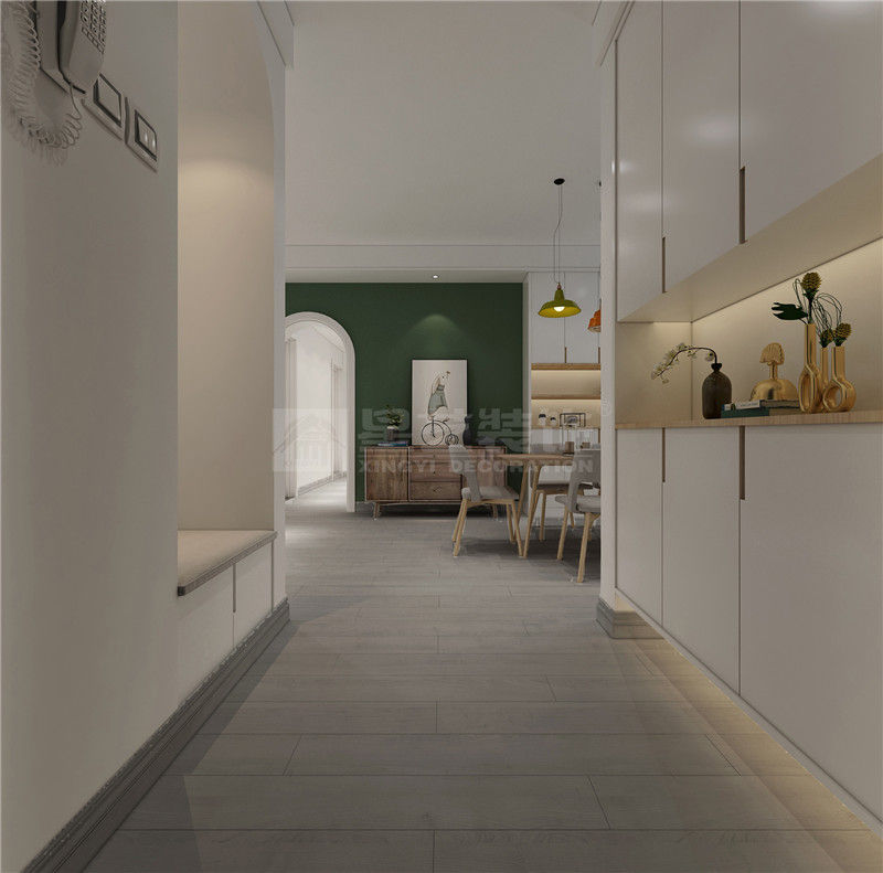 萬(wàn)達(dá)茂140平入戶裝修效果圖