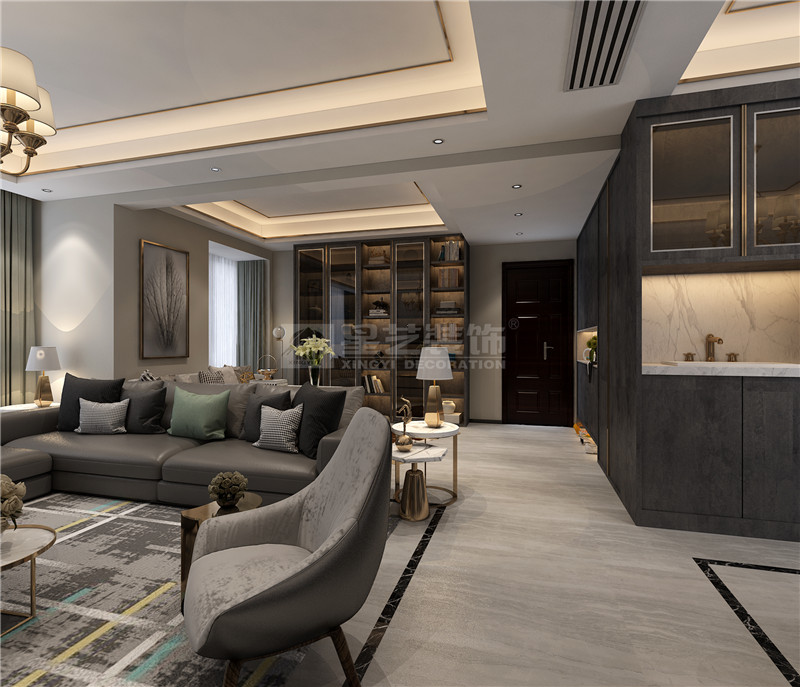 華發(fā)國(guó)賓壹號(hào)  140平書(shū)房裝修效果圖