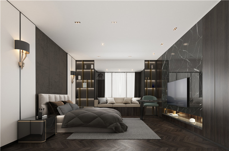 萬(wàn)達(dá)公館 300平主臥裝修效果圖