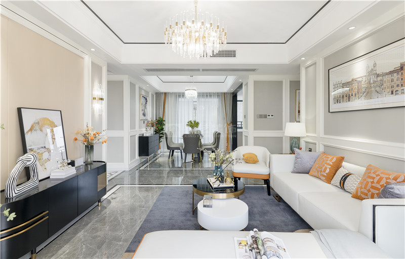 來賓樣板房 126平客餐廳裝修實景圖