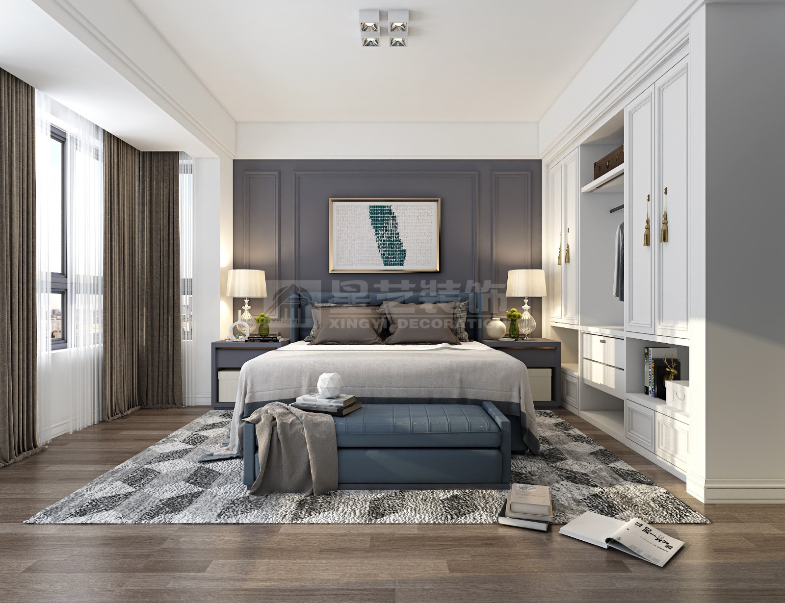 安吉山語城156平復式臥室裝修效果圖