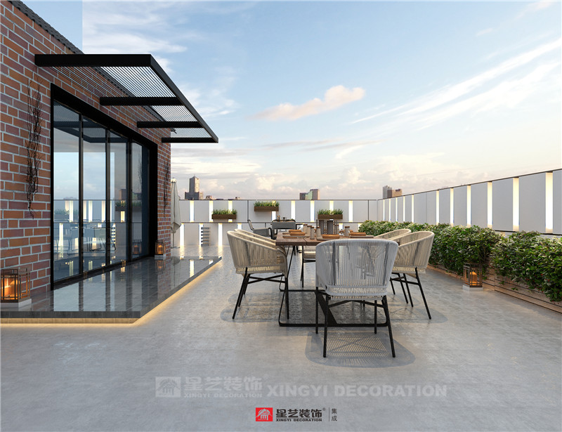 八桂綠城800平露臺裝修效果圖