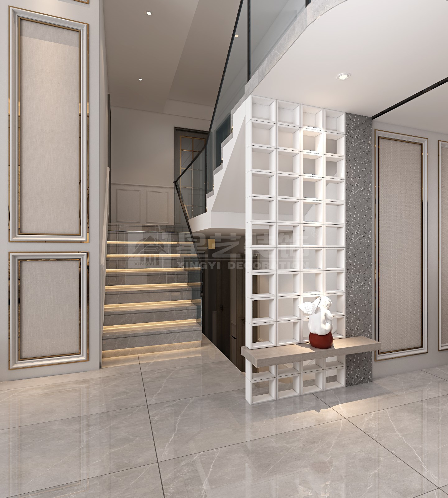 安吉山語城156平復式樓梯區(qū)裝修效果圖