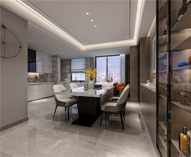 萬科時(shí)代廣場187平餐廳裝修效果圖