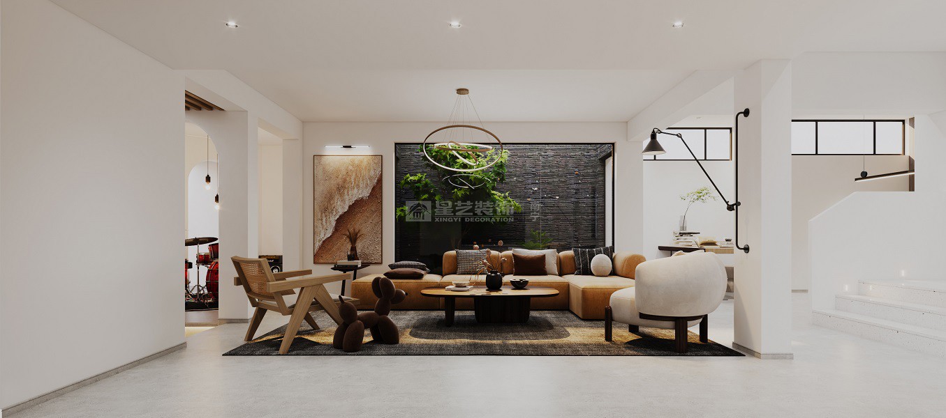 嘉和城馬略卡島320平現(xiàn)代極簡客廳裝修效果圖