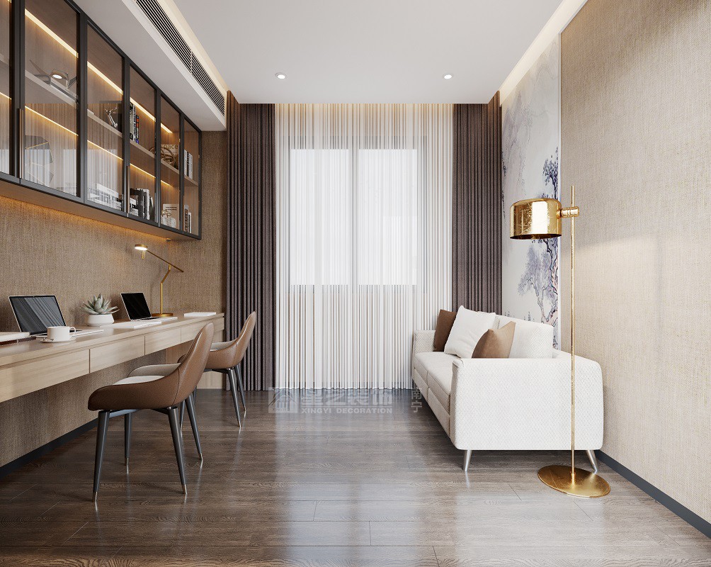 春江明月234平新中式書房裝修效果圖