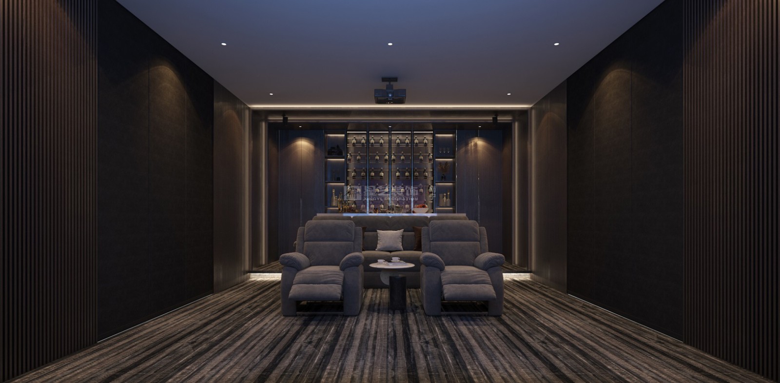 翡麗灣800平現(xiàn)代輕奢裝修效果圖