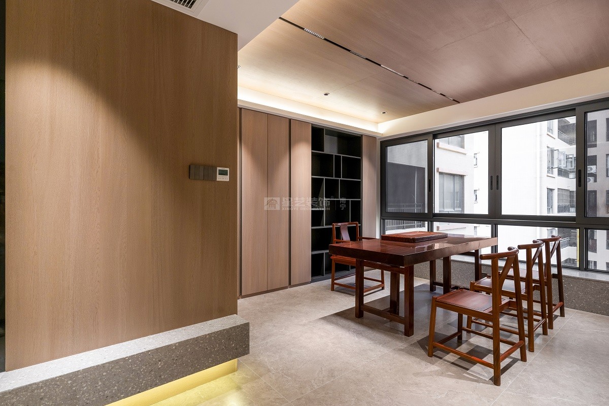 碧貴園230平現(xiàn)代風(fēng)格茶室書(shū)房裝修實(shí)景