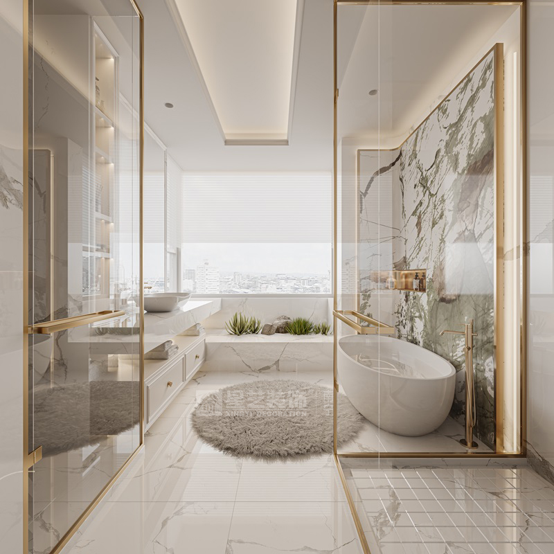 DK國際200平輕法式風(fēng)格衛(wèi)生間裝修效果圖