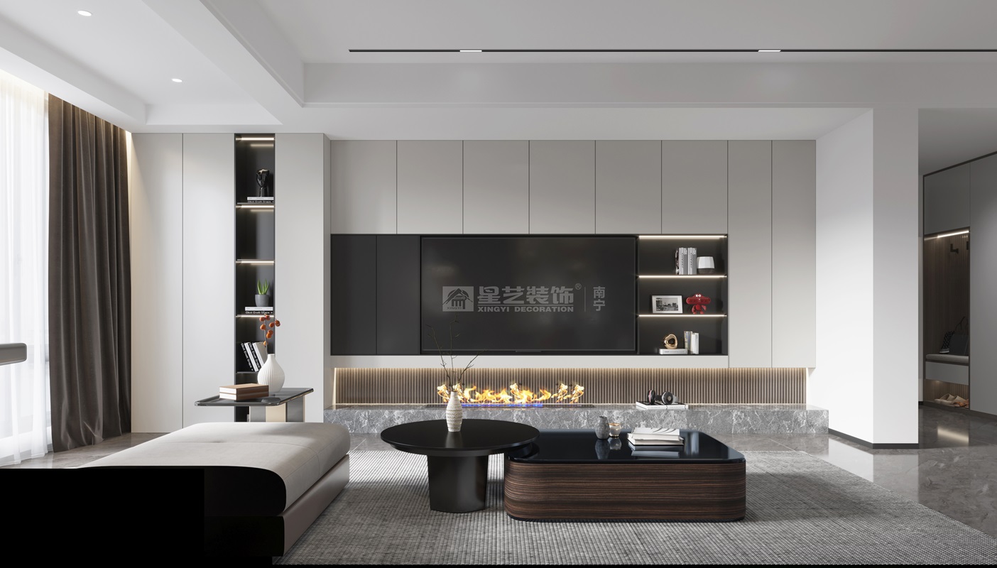 廣源華府145平現代風格客廳裝修效果圖