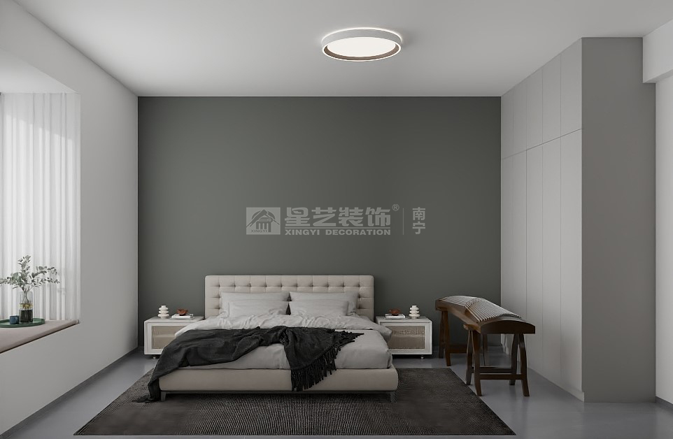 財富廣場120平現(xiàn)代風(fēng)格臥室裝修效果圖