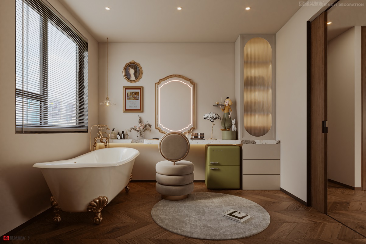 西園潤(rùn)府160平中古風(fēng)衛(wèi)生間裝修效果圖