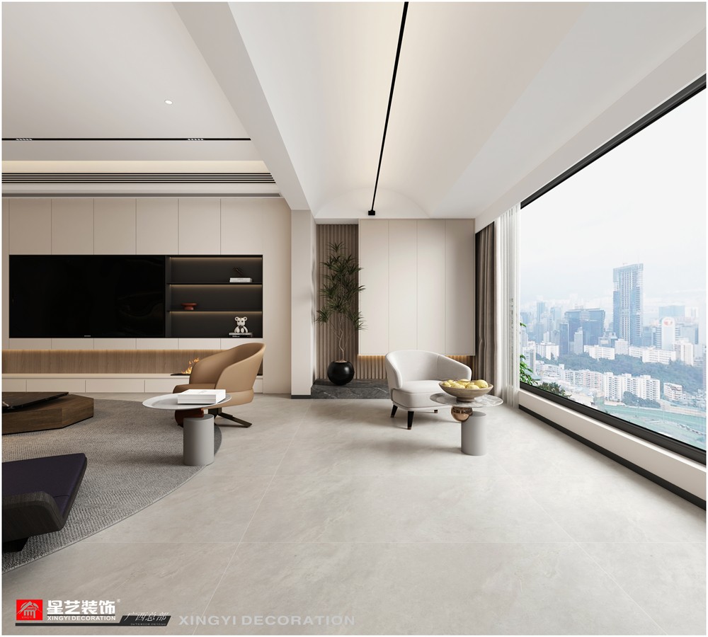 青山府210平現(xiàn)代簡(jiǎn)約陽臺(tái)裝修效果