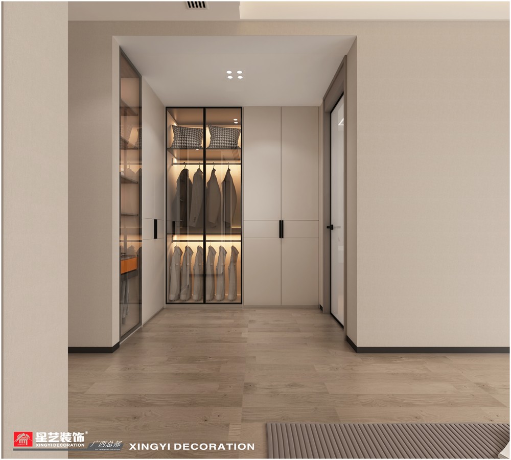 青山府210平現(xiàn)代簡(jiǎn)約衣帽間裝修效果