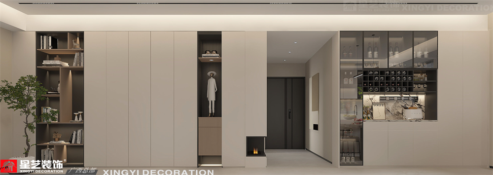 財富廣場150平現(xiàn)代簡約客廳裝修效果