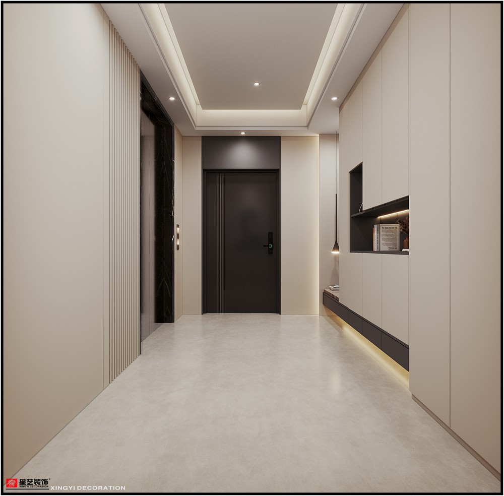 盛邦濱江府228平現(xiàn)代簡(jiǎn)約玄關(guān)裝修效果圖