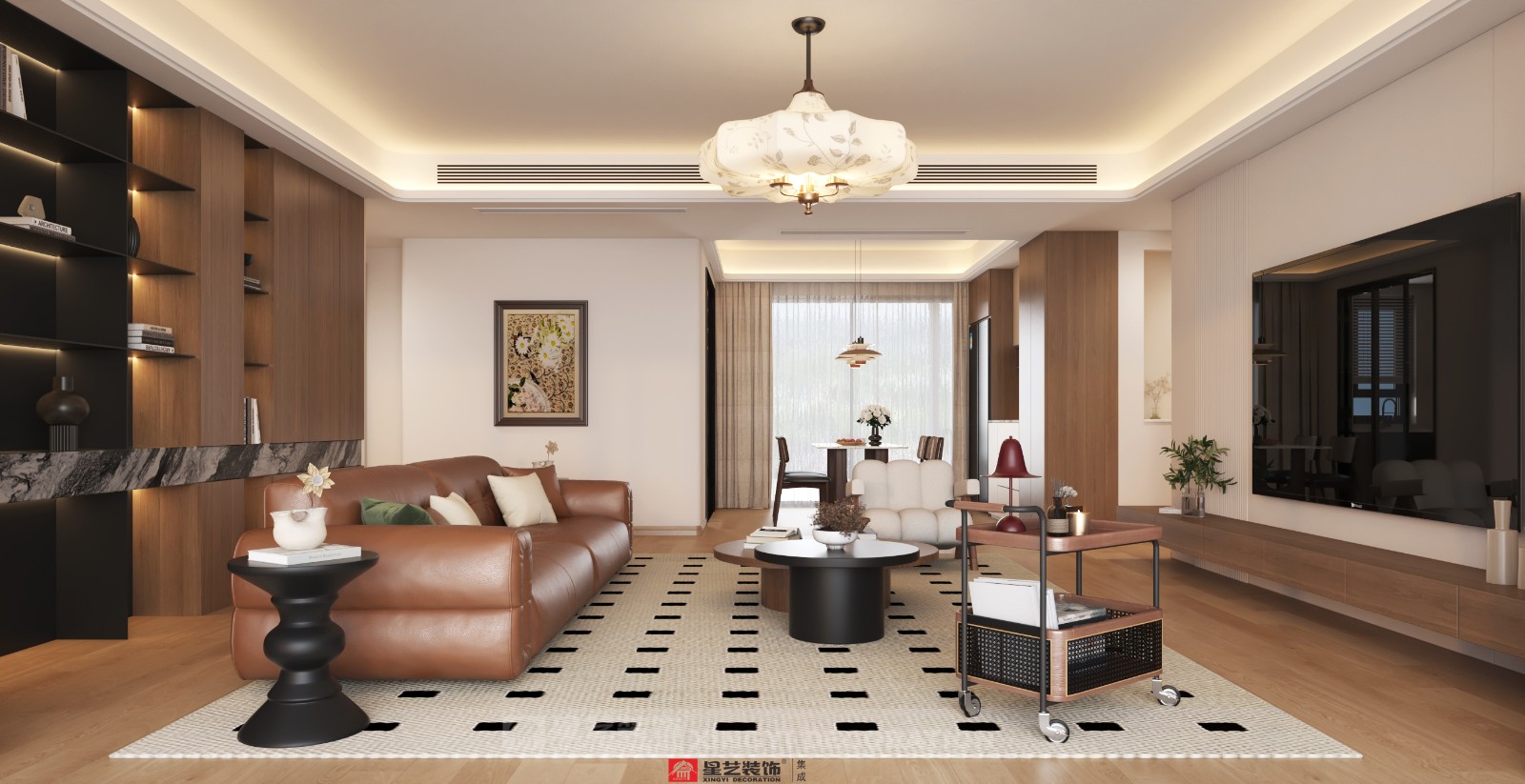 建發(fā)養(yǎng)云180平現代風格客廳裝修效果圖